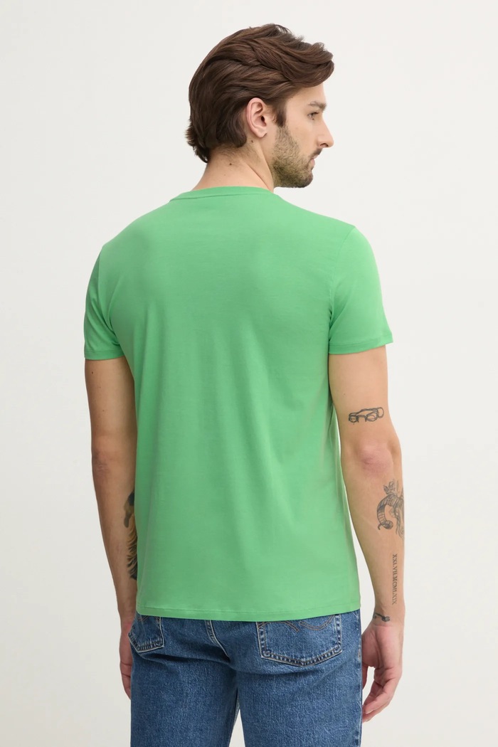 Oblečení Lacoste tričko pánské bavlněné TH6709 zelená