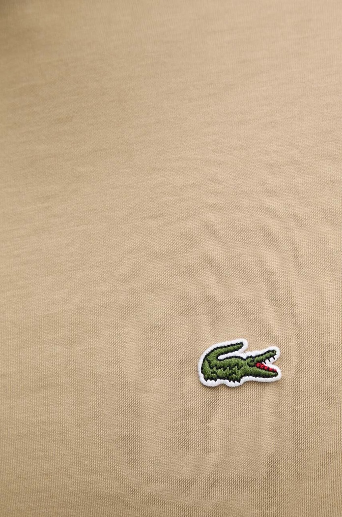 Lacoste T-shirt męski bawełniany TH6709 beżowy