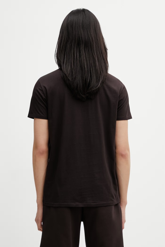 Дрехи Lacoste тениска от памук мъжка TH6709 кафяв