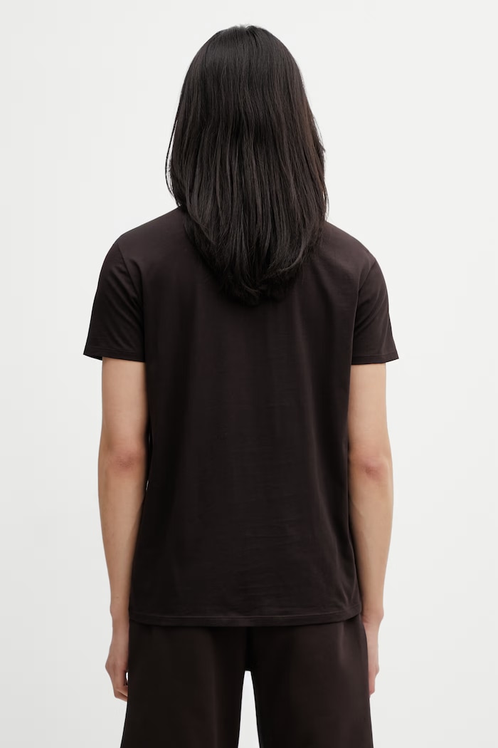 Дрехи Lacoste тениска от памук мъжка TH6709 кафяв