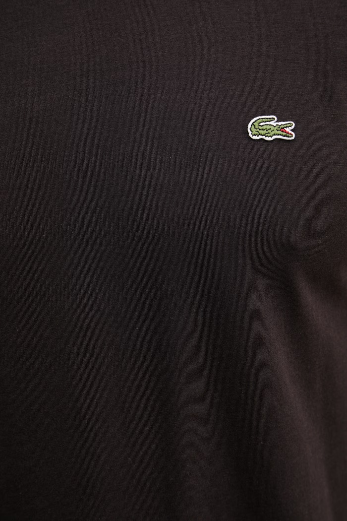 Lacoste t-shirt Ανδρικό βαμβακερό TH6709 καφέ