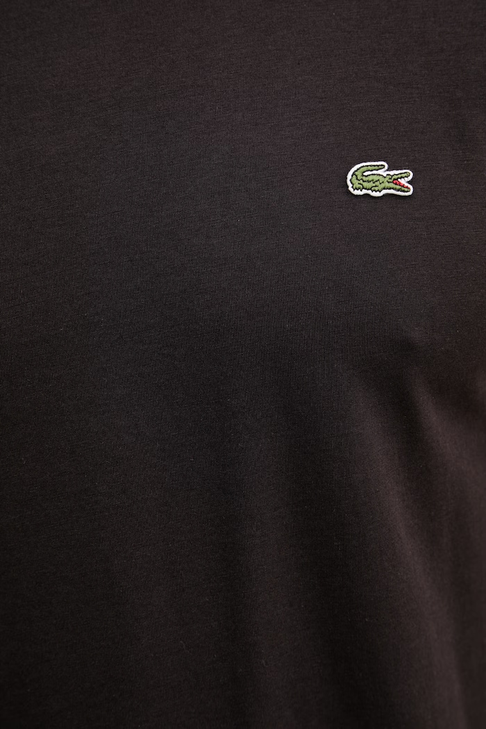 Lacoste t-shirt Ανδρικό βαμβακερό TH6709 καφέ