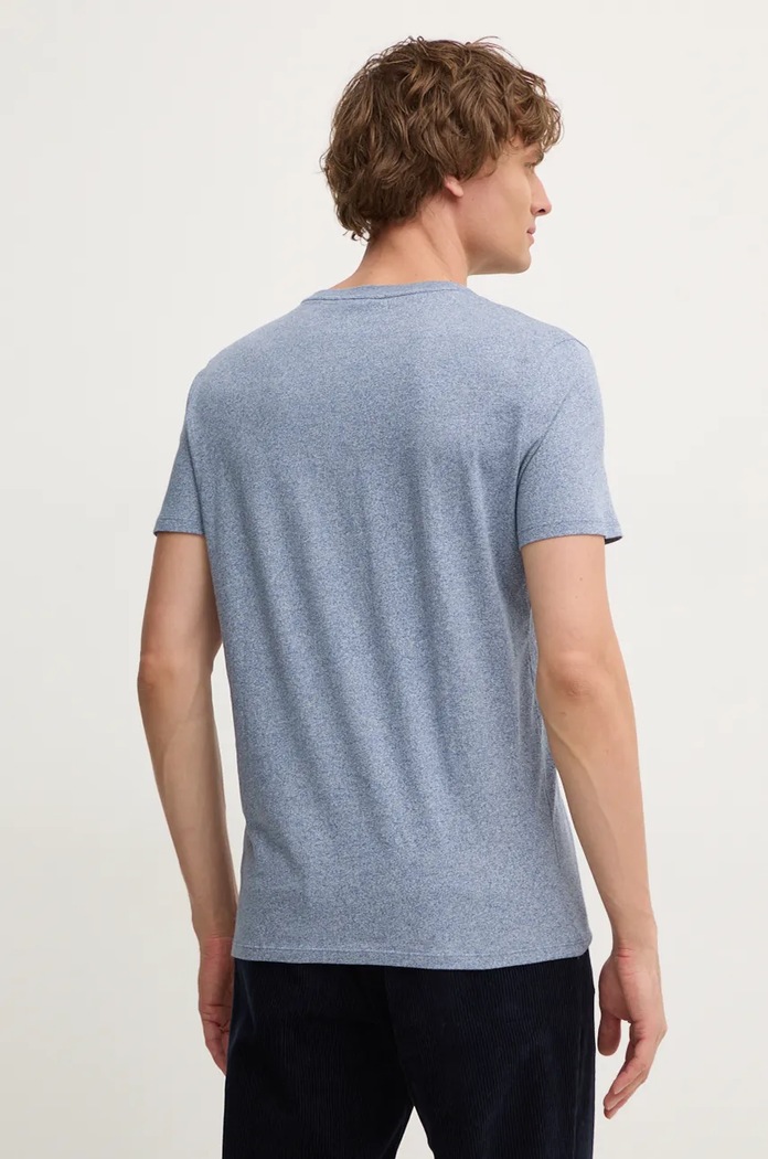 Odzież Lacoste T-shirt bawełniany męski TH6709 niebieski