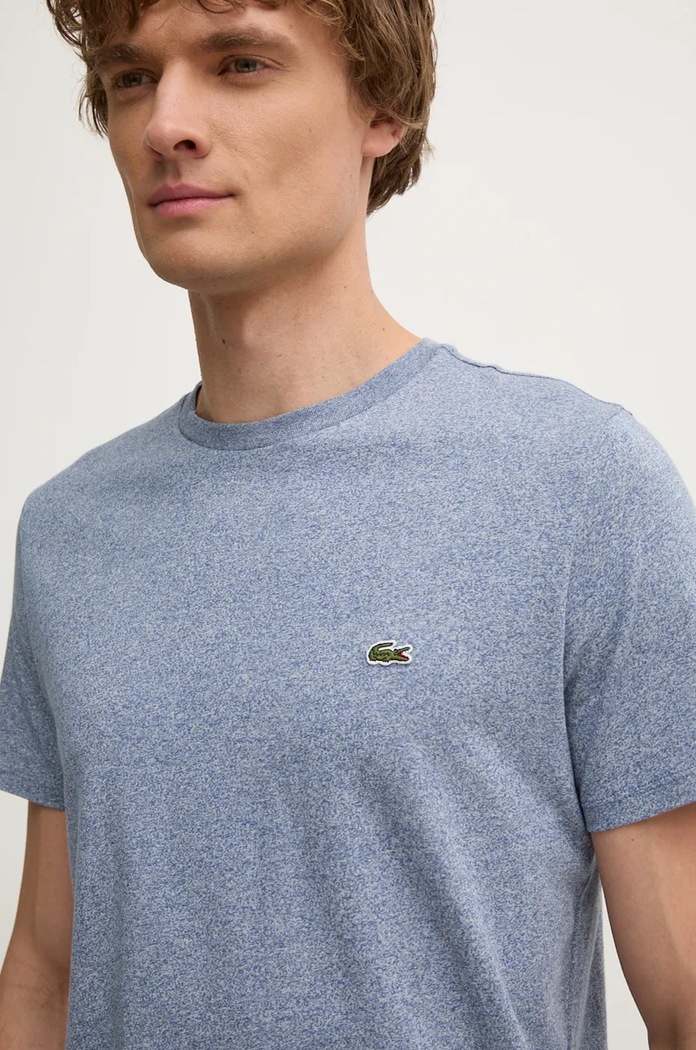Lacoste T-shirt bawełniany męski niebieski TH6709