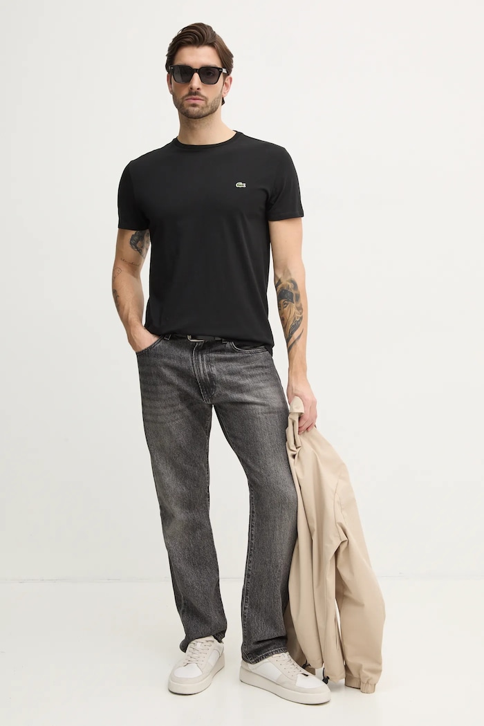 Lacoste t-shirt cotton Men's TH6709 black SS26