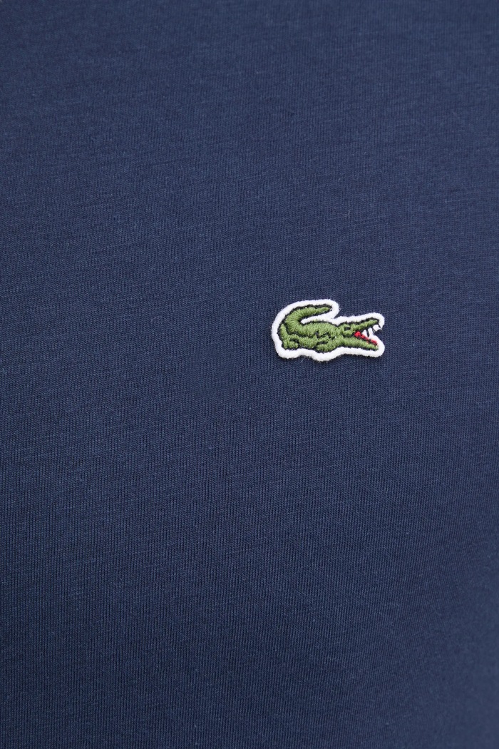 Lacoste t-shirt βαμβακερό ανδρικό TH6710 σκούρο μπλε