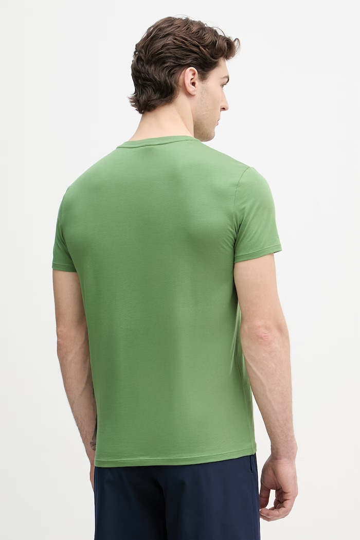 Ρούχα Lacoste t-shirt βαμβακερό Ανδρικό TH6710 πράσινο