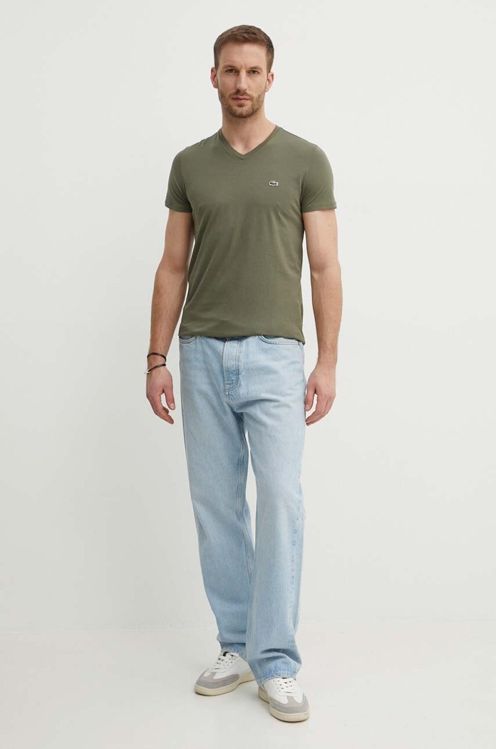 Lacoste T-shirt ανδρικό βαμβακερό TH6710 πράσινο SS26