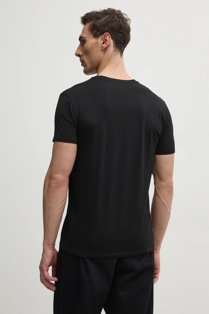 Ruházat Lacoste férfi pamut t-shirt TH6710 fekete