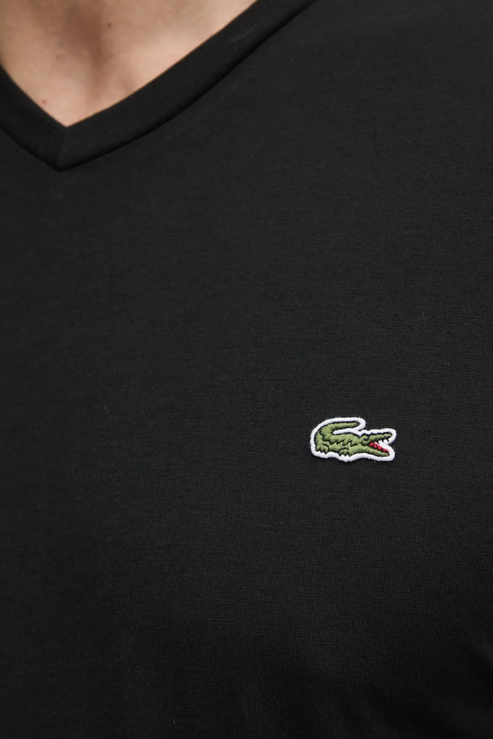 Lacoste férfi pamut t-shirt TH6710 fekete