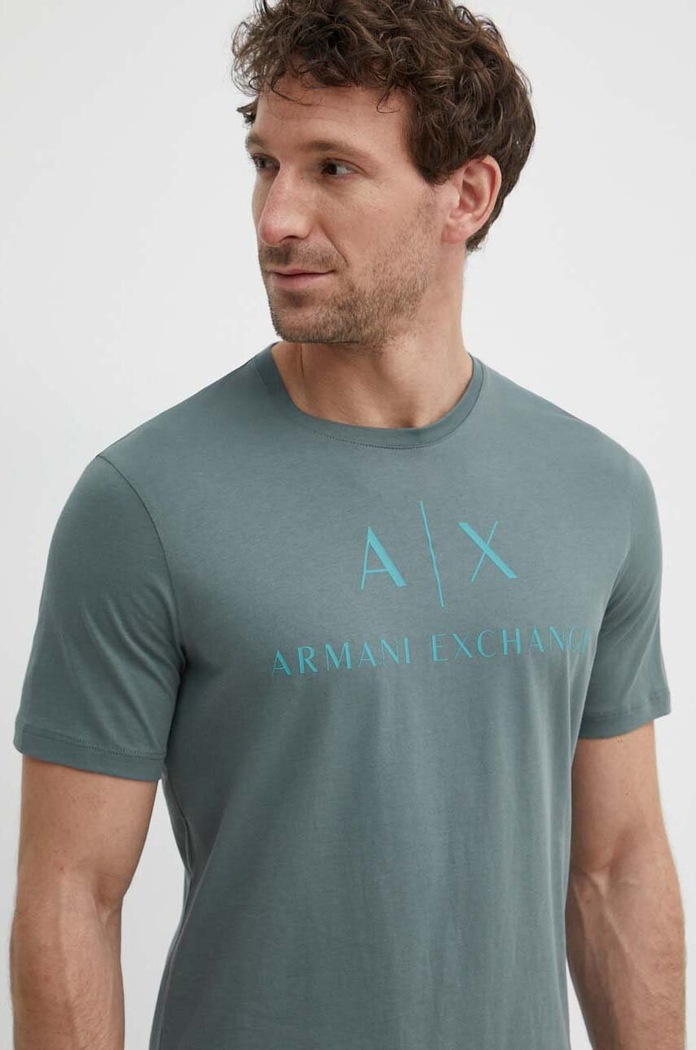 Tričko Armani Exchange potlač zelená 8NZTCJ.Z8H4Z.NOS