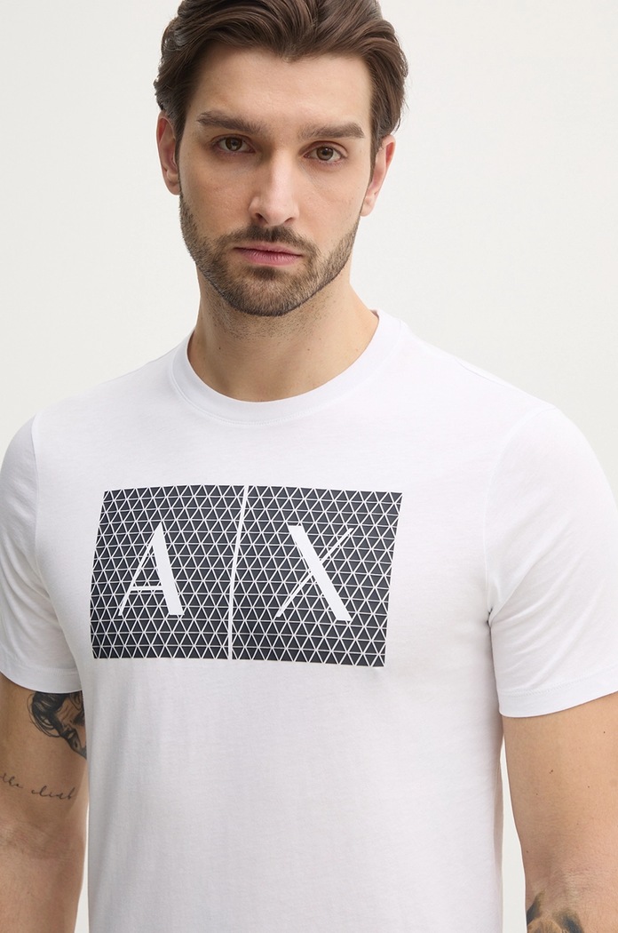 Armani Exchange pamut póló fehér 8NZTCK.Z8H4Z.NOS