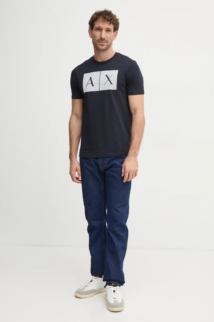 Bavlnené tričko Armani Exchange 8NZTCK.Z8H4Z.NOS tmavomodrá AA00