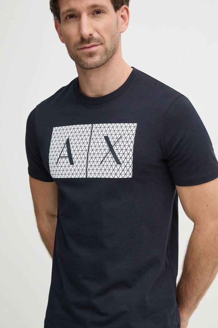 Bavlnené tričko Armani Exchange tmavomodrá 8NZTCK.Z8H4Z.NOS
