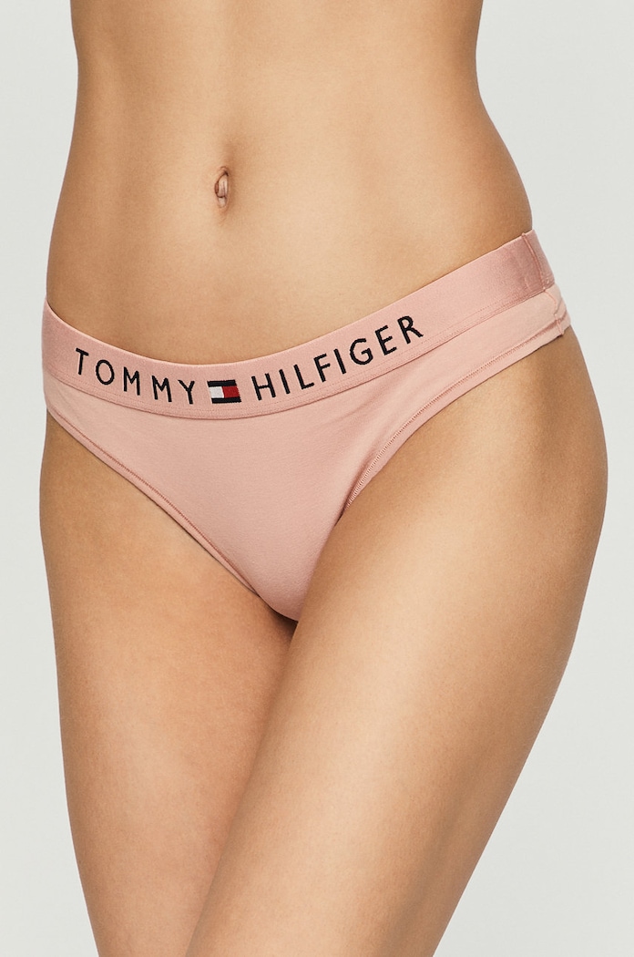 Tommy Hilfiger - Στρινγκ πλεκτό ύφασμα ροζ UW0UW01555
