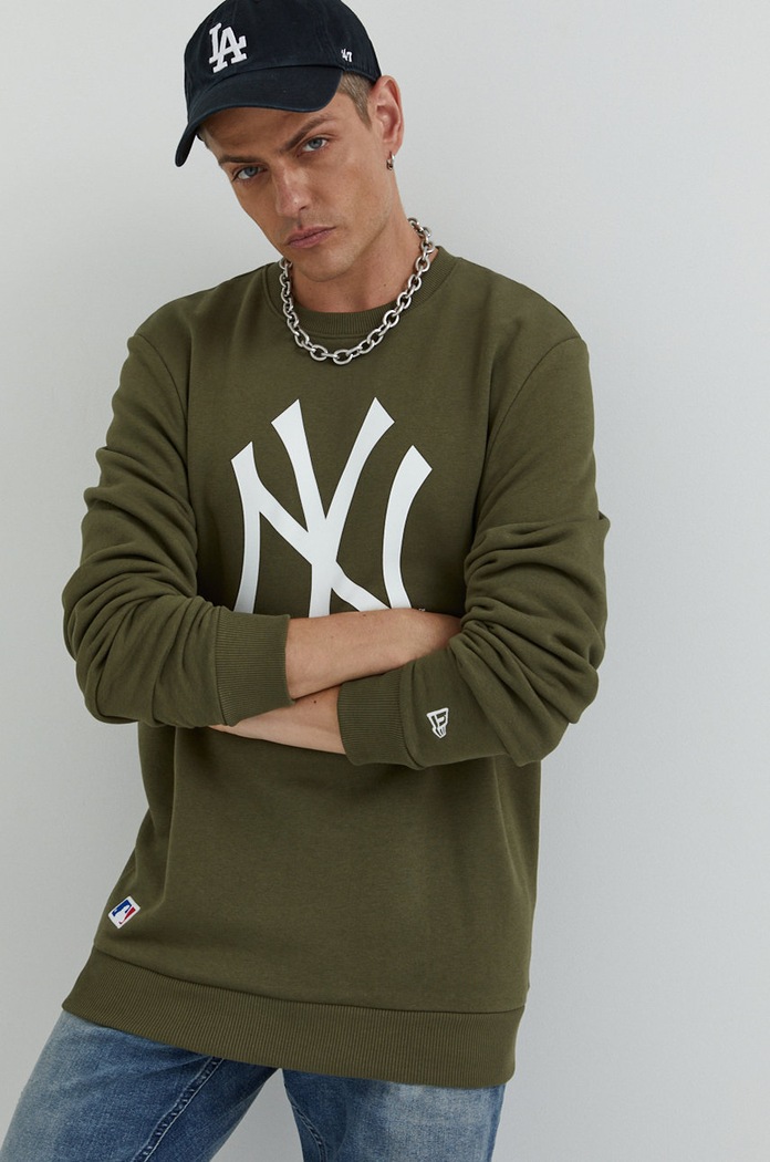 New Era - Bluza bez kaptura zielony 11863702