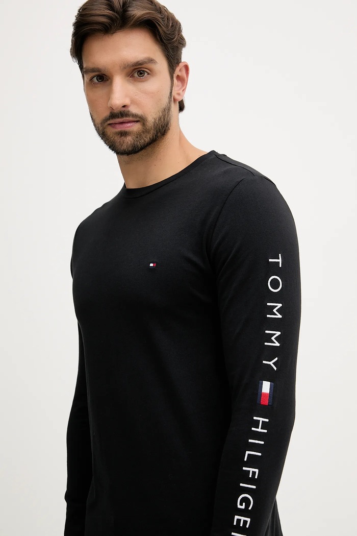 Tommy Hilfiger - Tričko s dlhým rukávom čierna MW0MW09096