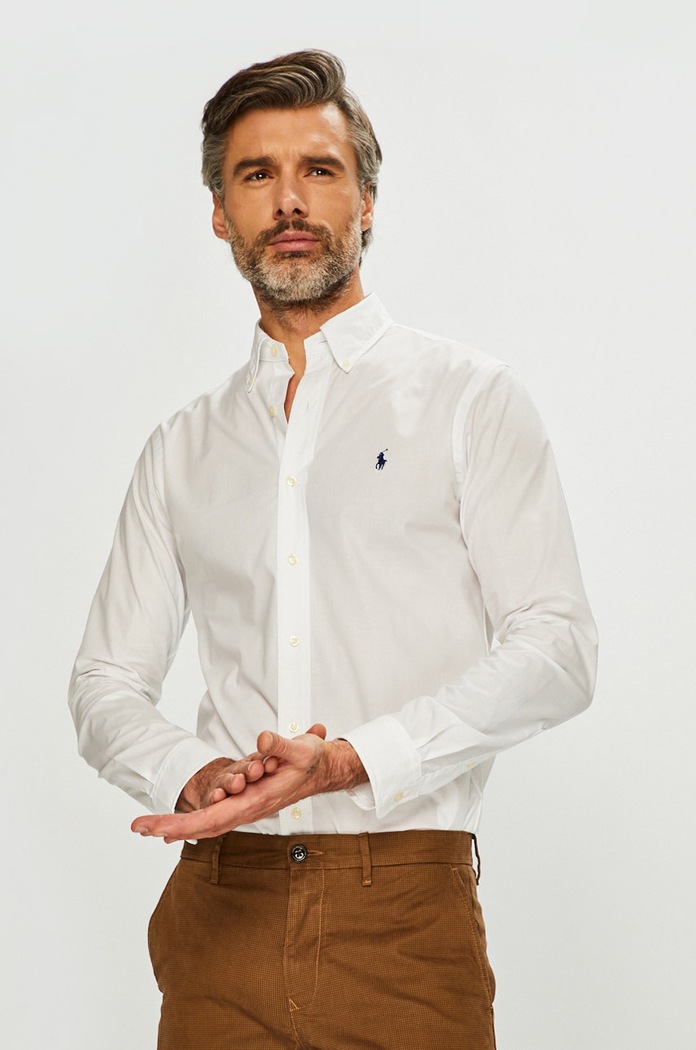 Košile Polo Ralph Lauren slim bílá 710705269002