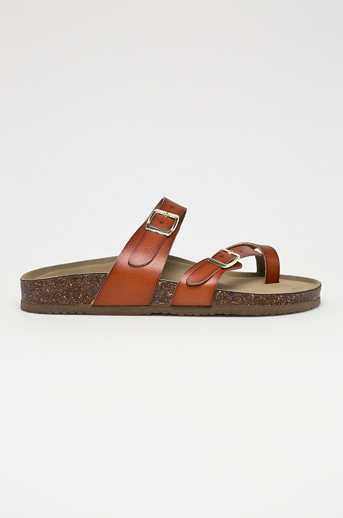 Steve Madden - Klapki Bryceee imitacja skóry licowej brązowy MG11000068