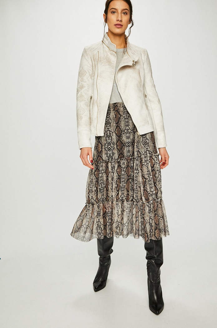 Рокерско яке Desigual 19SWEW17 бежов SS21