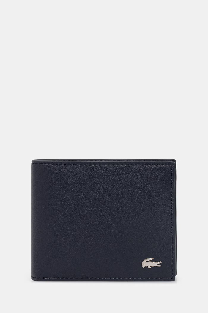 Lacoste usnjena denarnica mornarsko modra NH1115FG