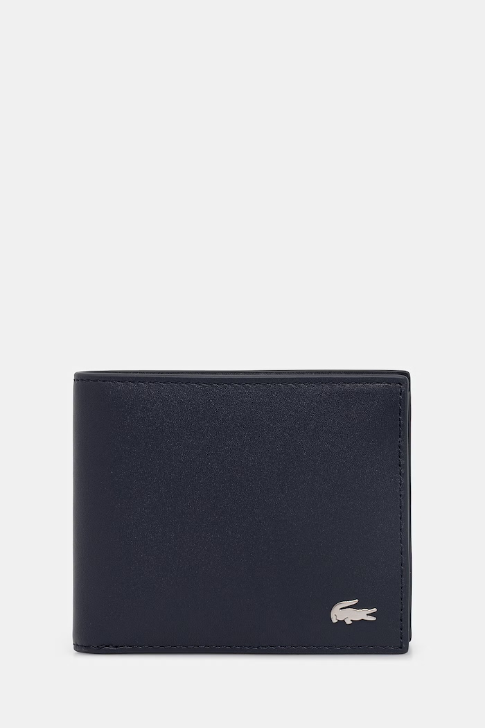 Lacoste usnjena denarnica mornarsko modra NH1115FG