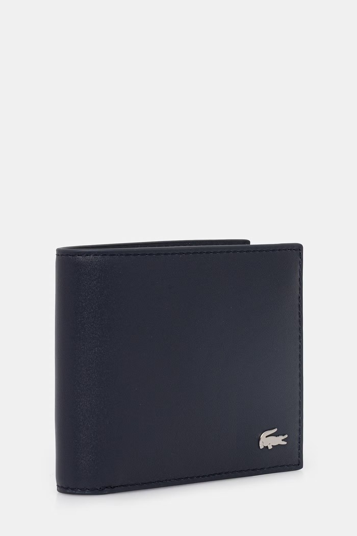 Lacoste usnjena denarnica NH1115FG mornarsko modra SS26