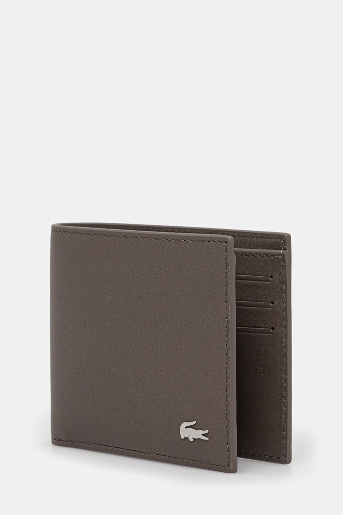 Lacoste δερμάτινο πορτοφόλι NH1115FG μπεζ SS26