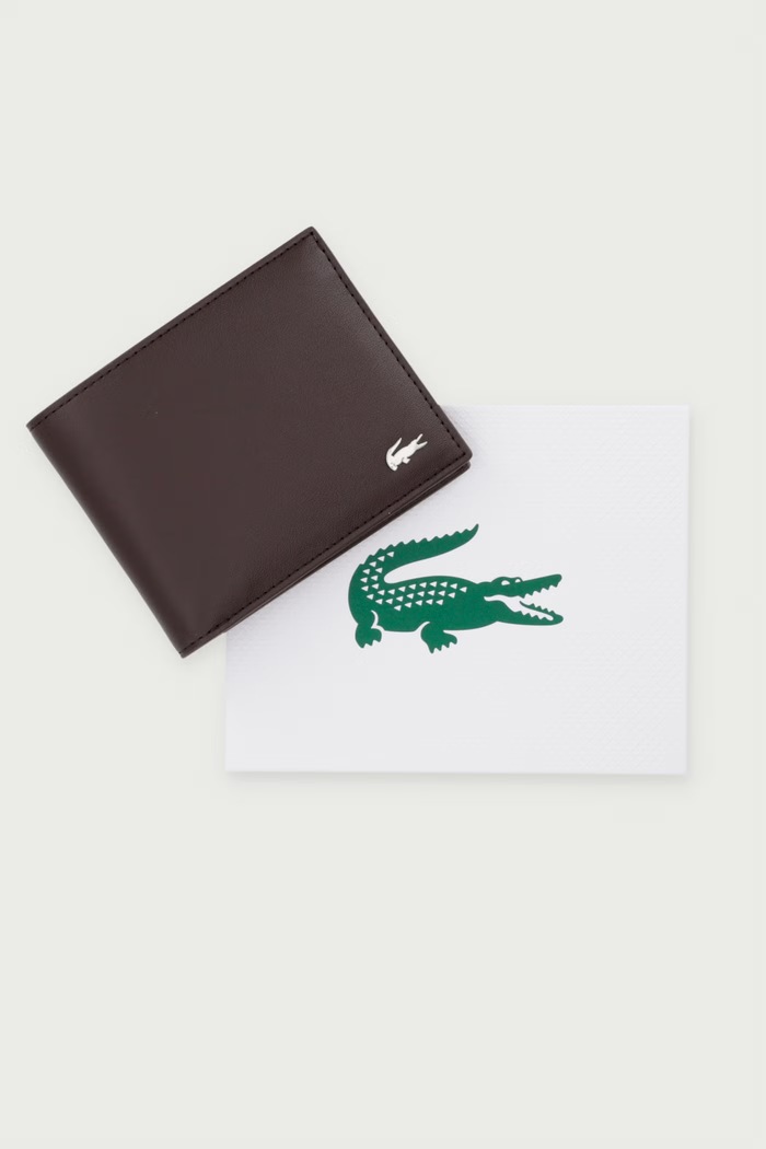 Portfel skórzany Lacoste brązowy NH1115FG