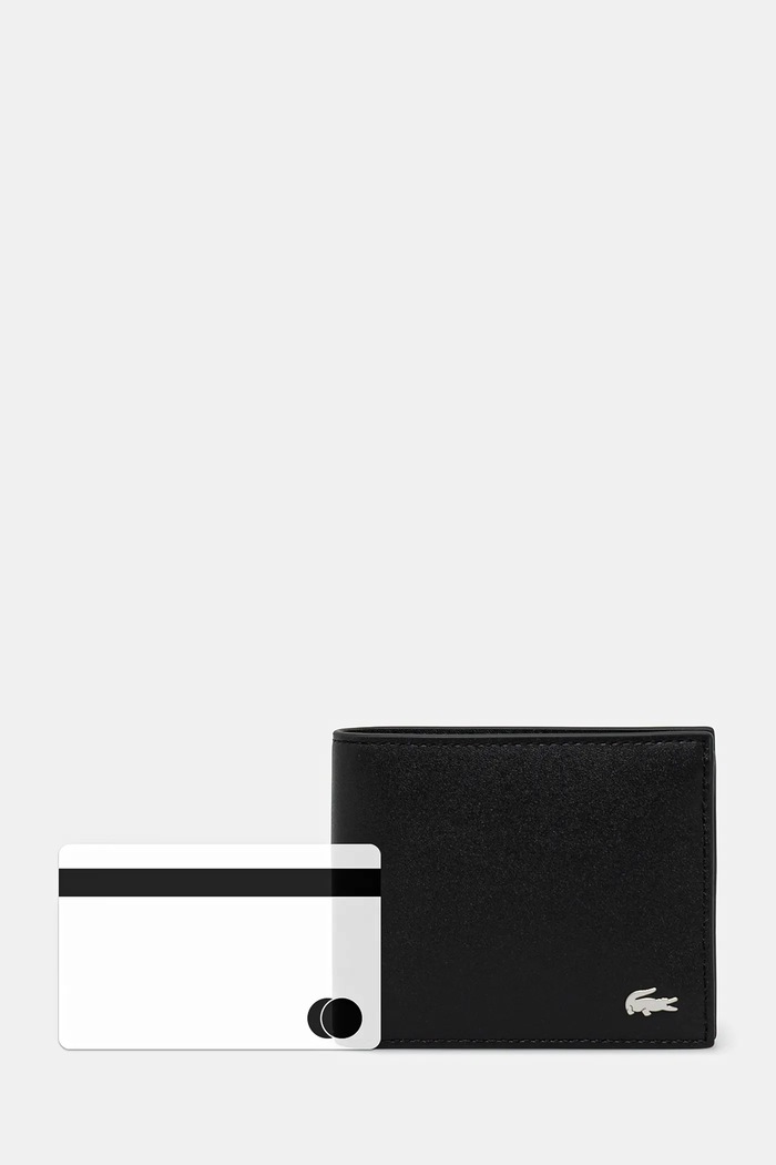 Lacoste - Кожен портфейл NH1115FG черен