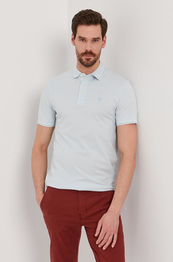 Selected Homme Polo niebieski 16065598