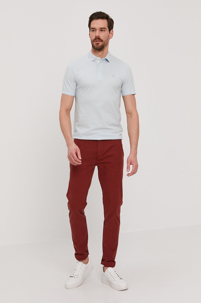 Selected Homme Polo 16065598 niebieski AA00