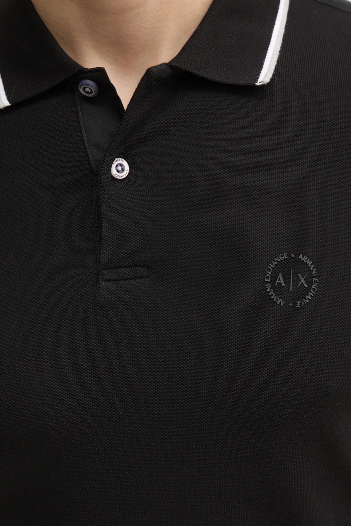 Armani Exchange pamut póló 8NZF75.Z8M5Z fekete