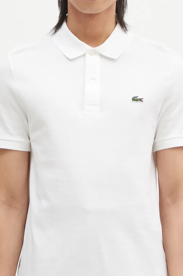 Lacoste polo de bumbac alb PH4012