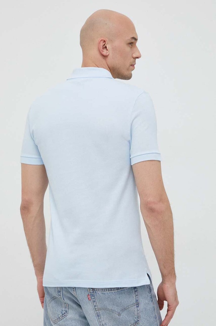 Oblečení Bavlněné polo tričko Lacoste PH4012 modrá