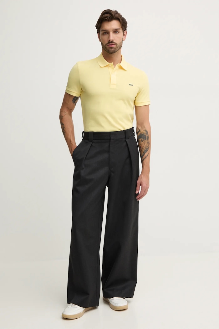 Bavlněné polo tričko Lacoste PH4012 žlutá SS26
