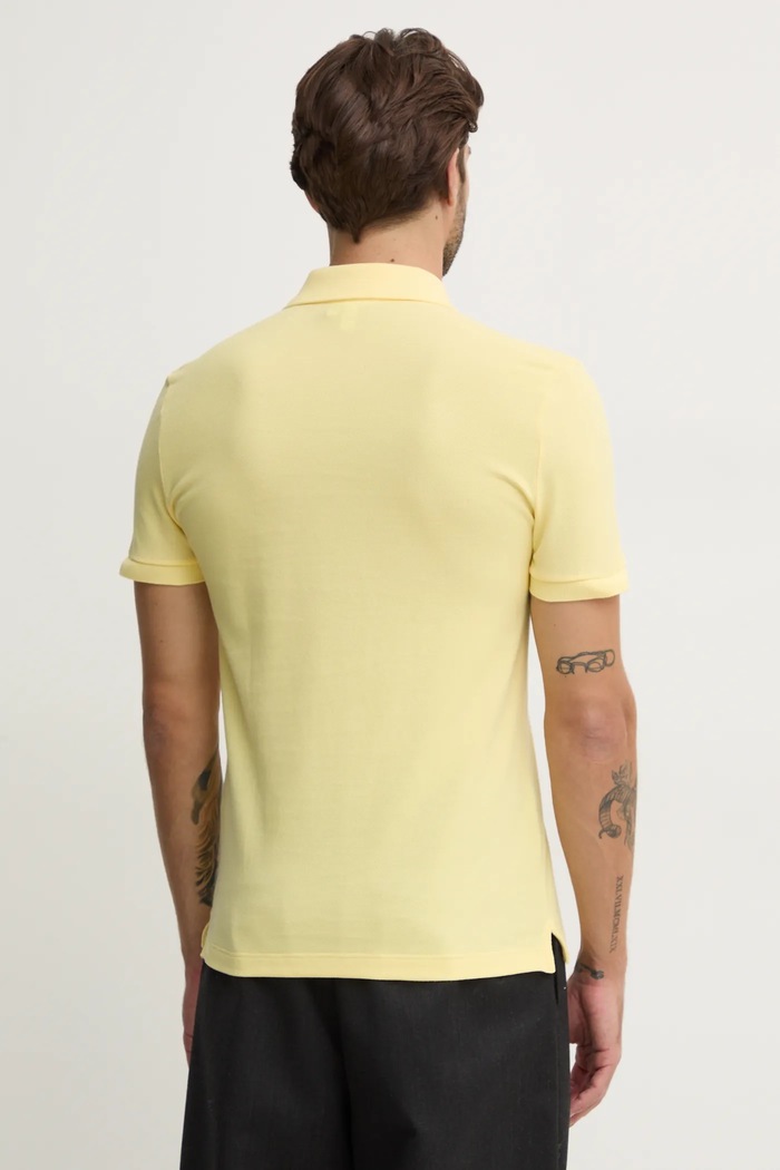 Oblečení Bavlněné polo tričko Lacoste PH4012 žlutá