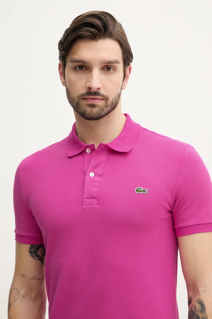 Polo de bumbac Lacoste PH4012 roz