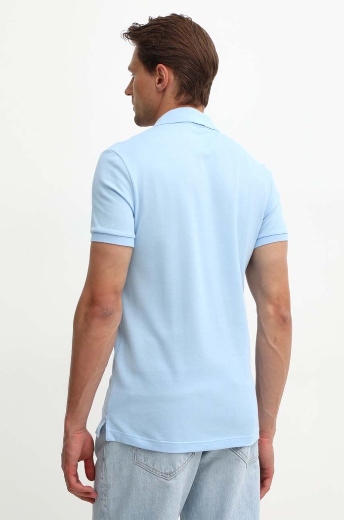 Oblečenie Bavlnené polo tričko Lacoste PH4012 modrá