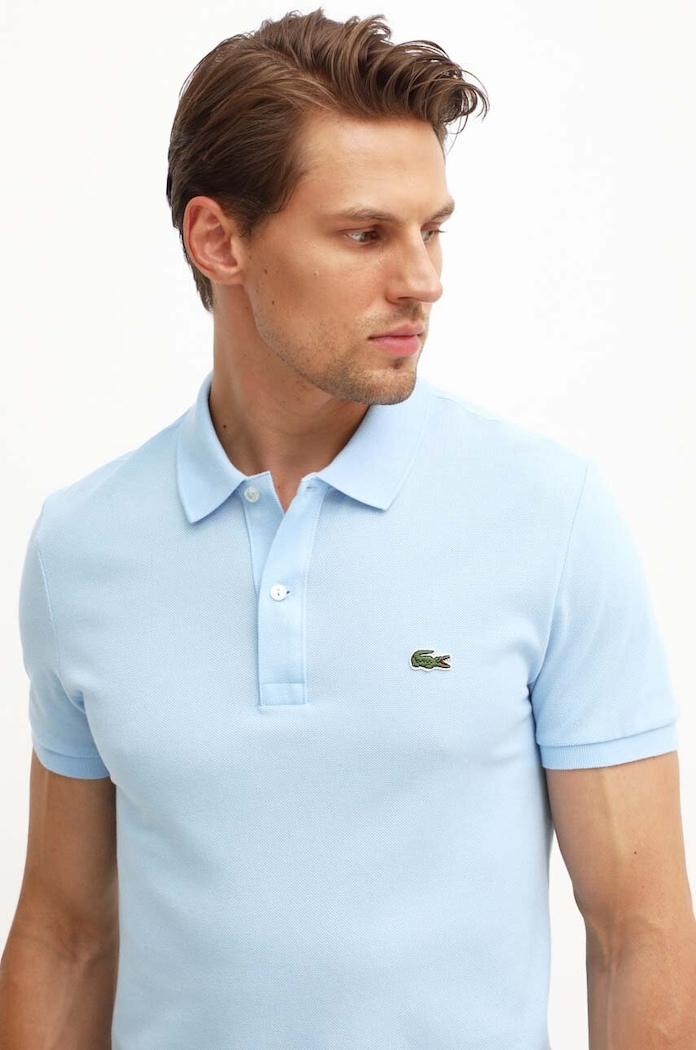 Bavlnené polo tričko Lacoste modrá PH4012
