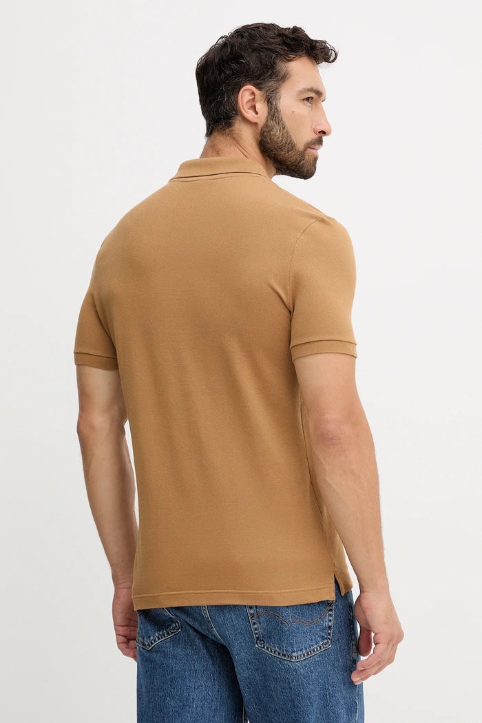 Îmbrăcăminte Lacoste polo de bumbac PH4012 bej