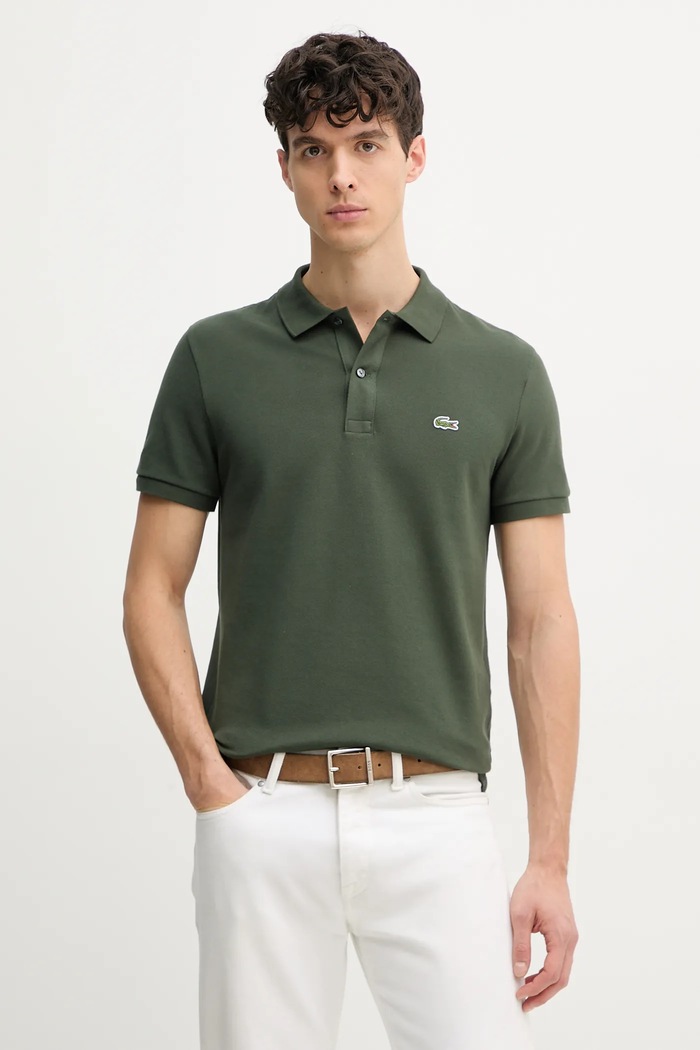 Lacoste polo de bumbac slim verde PH4012