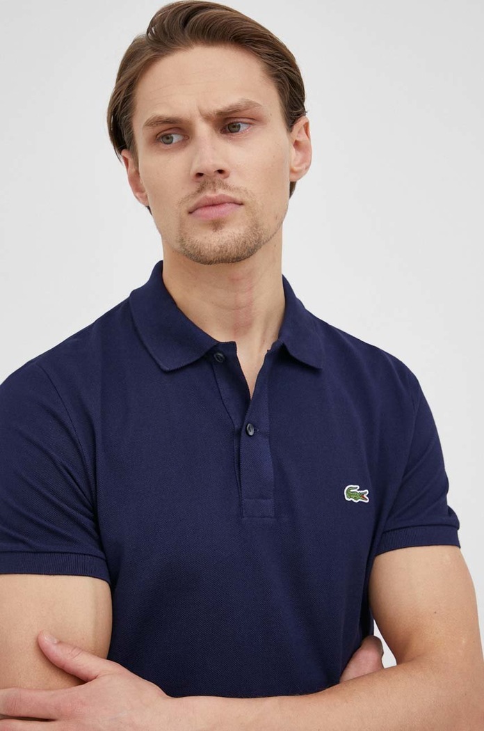 Lacoste pamut póló sötétkék PH4012