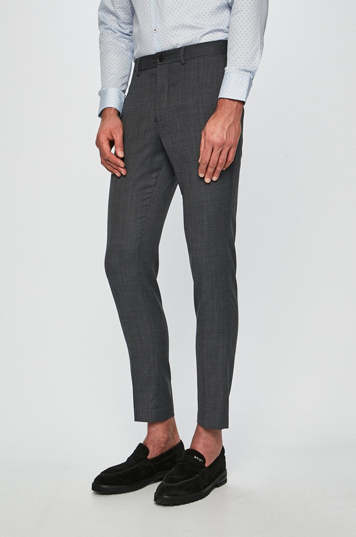 Premium by Jack&Jones - Nadrág gyapjú szállal szürke 12141112