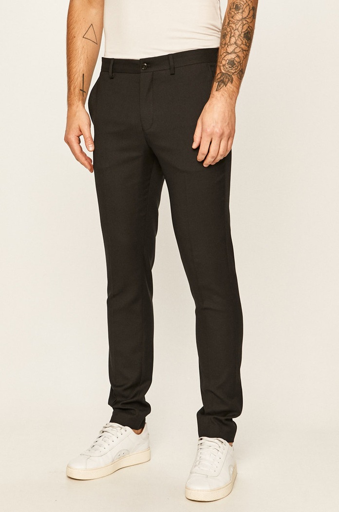Premium by Jack&Jones - Nadrág 12141112 gyapjú szállal fekete 12141112