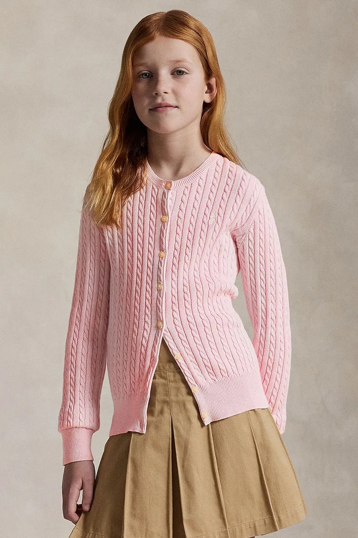 Polo Ralph Lauren - Dječji kardigan 128-176 cm roza 313543047010