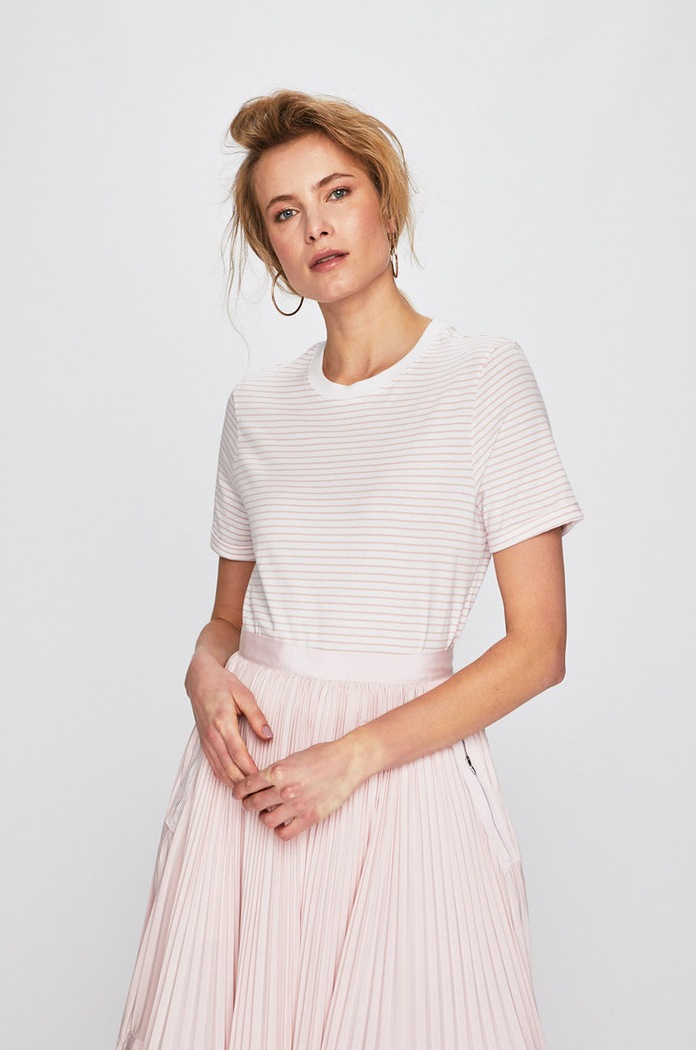 Pieces - Top pruhy bílá 17093747
