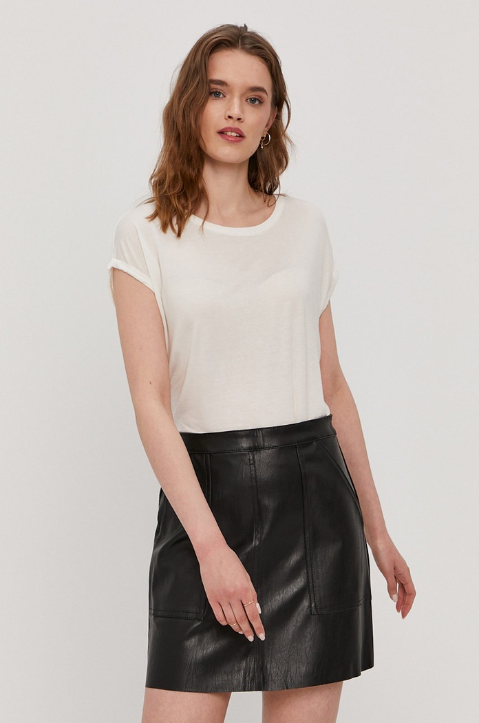 Tričko Vero Moda s elastanem bílá 10187159
