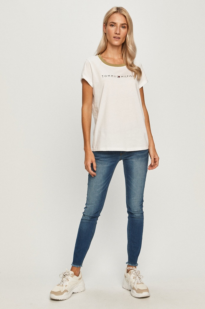 Tommy Hilfiger T-shirt UW0UW01618 UW0UW01618 biały AA00