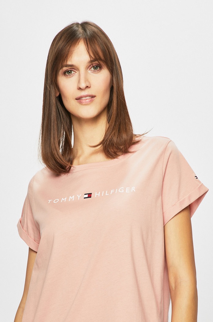 Μπλουζάκι Tommy Hilfiger UW0UW01618 ροζ